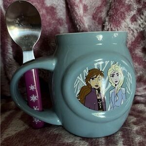 Disney Frozen Mug and Spoon Set - Gray and Purple